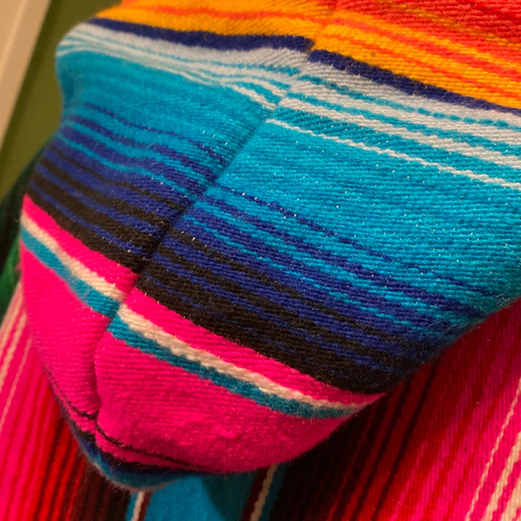 Women's Unbranded Blue Multi-color Striped Hoodie, OS - Picture 7 of 7